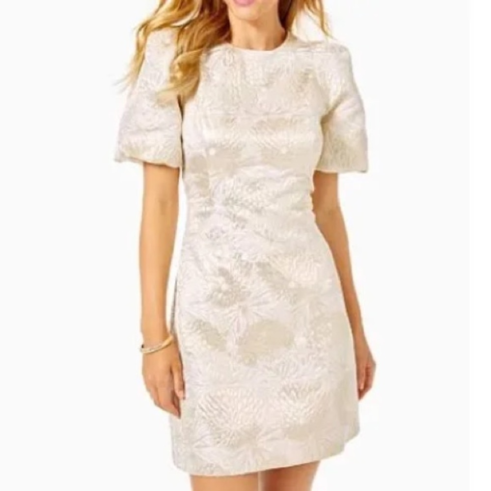 Lilly Pulitzer Ailani Gold Floral Dress